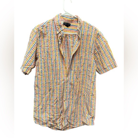 Lands end Colorful Plaid Men's Shirt MEDIUM - Picture 1 of 4